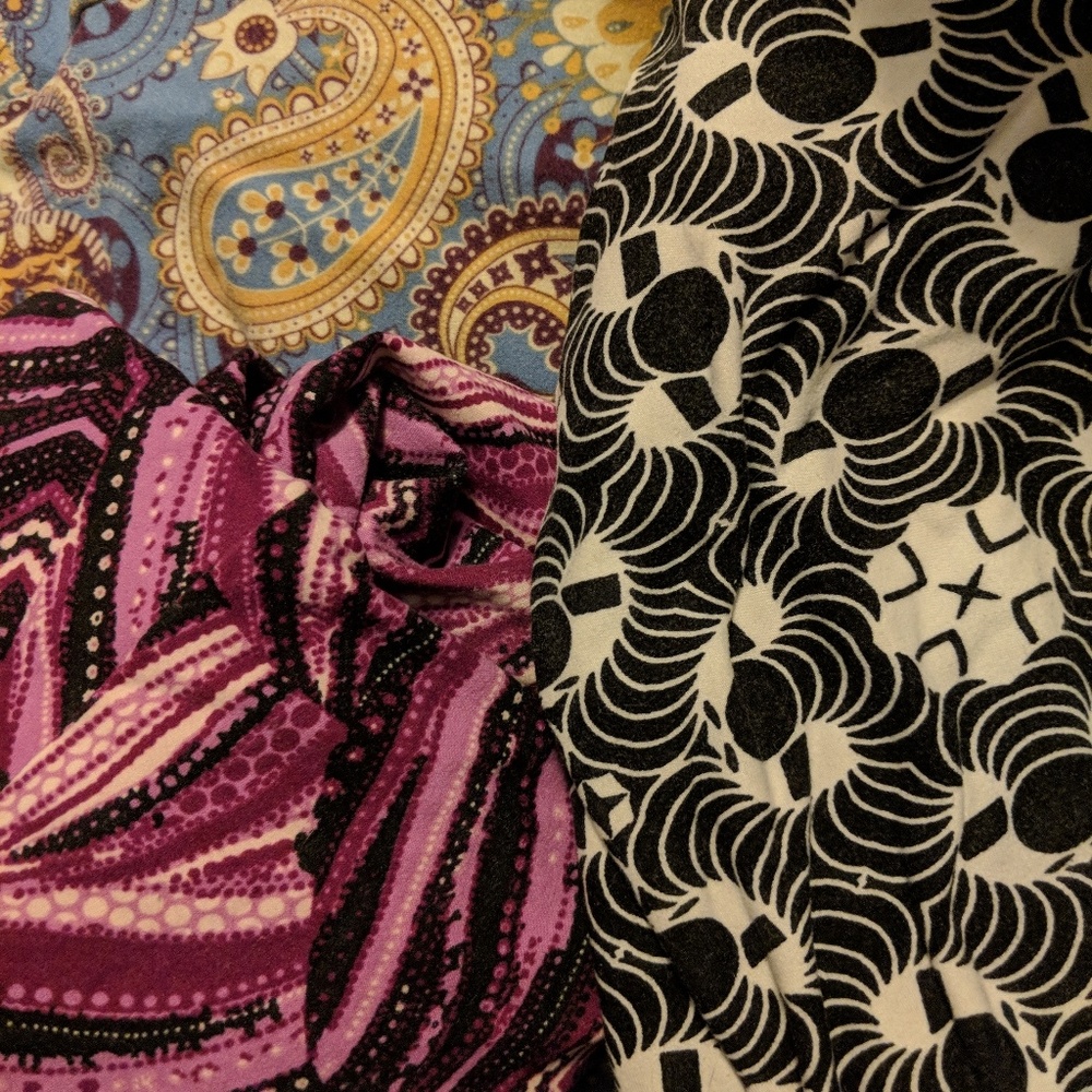 Three pairs of LuLaRoe TC leggings